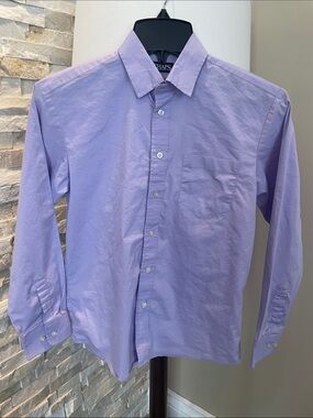 5/$25 Chaps Light Lavender Button-Down Dress Shirt